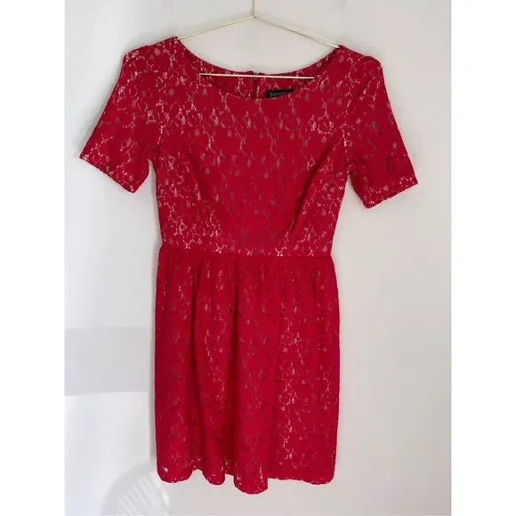 Enfocus Studio | Dresses | En Focus Studio Red Lace Dress Size 4 | Poshmark